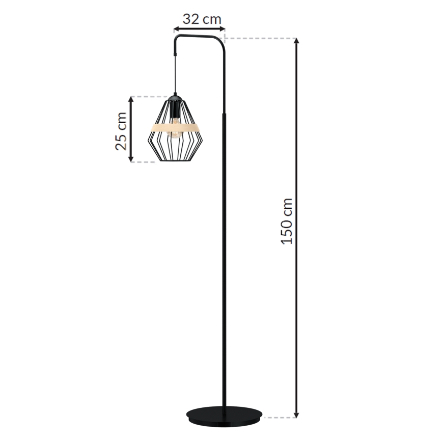 Lámpara de pie CLIF 1xE27/60W/230V