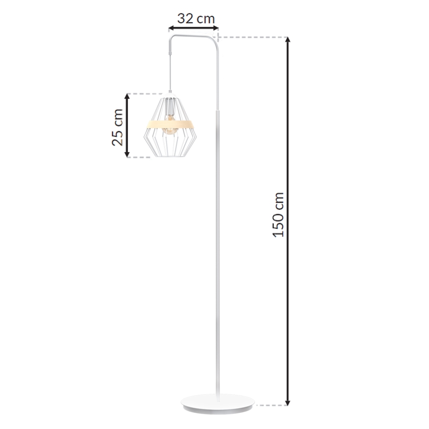 Lámpara de pie CLIF 1xE27/60W/230V