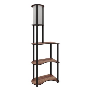 Lámpara de pie con estantes 1xE27/40W/230V 140 cm negro/marrón