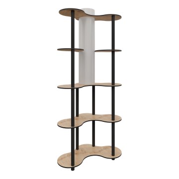 Lámpara de pie con estantes 1xE27/40W/230V 150 cm negro/beige