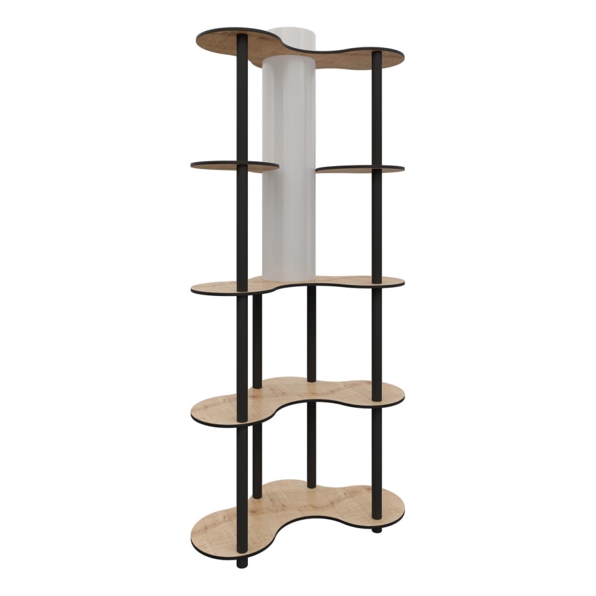 Lámpara de pie con estantes 1xE27/40W/230V 150 cm negro/beige