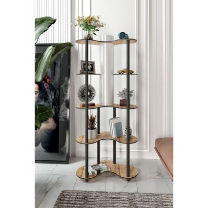 Lámpara de pie con estantes 1xE27/40W/230V 150 cm negro/beige