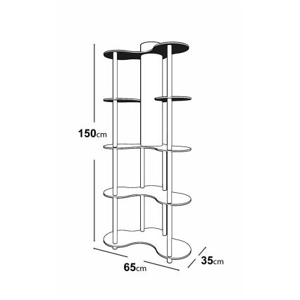 Lámpara de pie con estantes 1xE27/40W/230V 150 cm negro/beige
