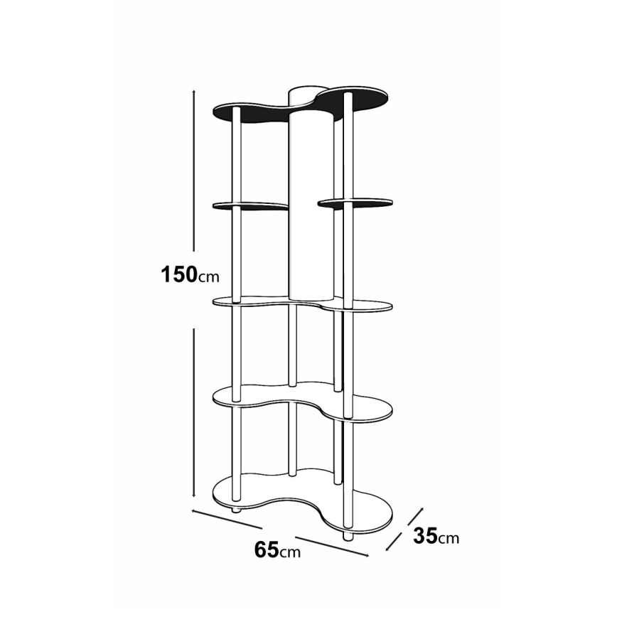 Lámpara de pie con estantes 1xE27/40W/230V 150 cm negro/beige