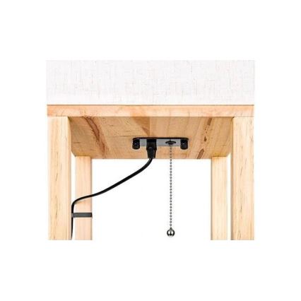 Lámpara de pie con estantes 1xE27/60W/230V blanco/marrón