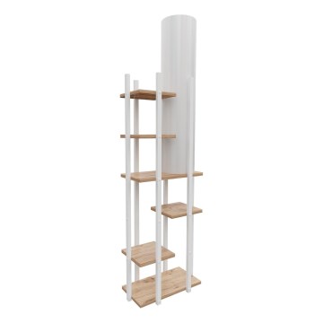 Lámpara de pie con estantes VOGUE 1xE27/40W/230V 160 cm blanco