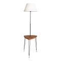 Lámpara de pie con mesa 1xE27/40W/230V negro/marrón