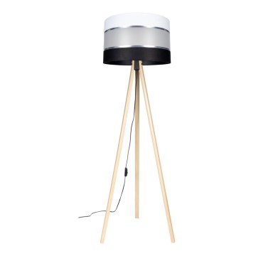 Lámpara de pie CORAL 1xE27/60W/230V beige/negro/blanco/cromo mate