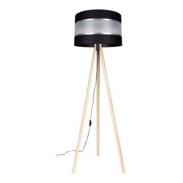 Lámpara de pie CORAL 1xE27/60W/230V beige/negro/cromo mate