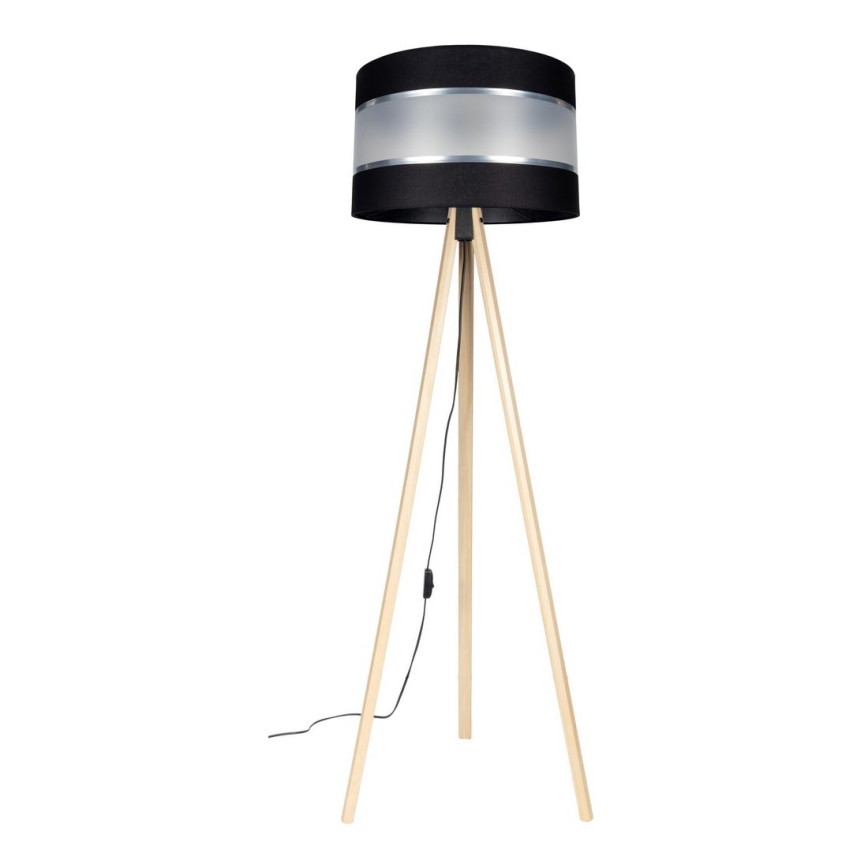 Lámpara de pie CORAL 1xE27/60W/230V beige/negro/cromo mate
