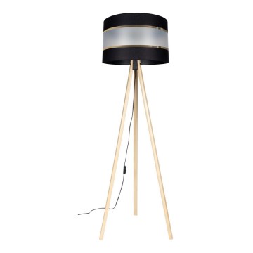 Lámpara de pie CORAL 1xE27/60W/230V beige/negro/dorado