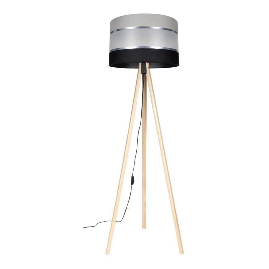 Lámpara de pie CORAL 1xE27/60W/230V beige/negro/gris/cromo mate