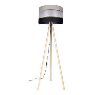Lámpara de pie CORAL 1xE27/60W/230V beige/negro/gris/dorado