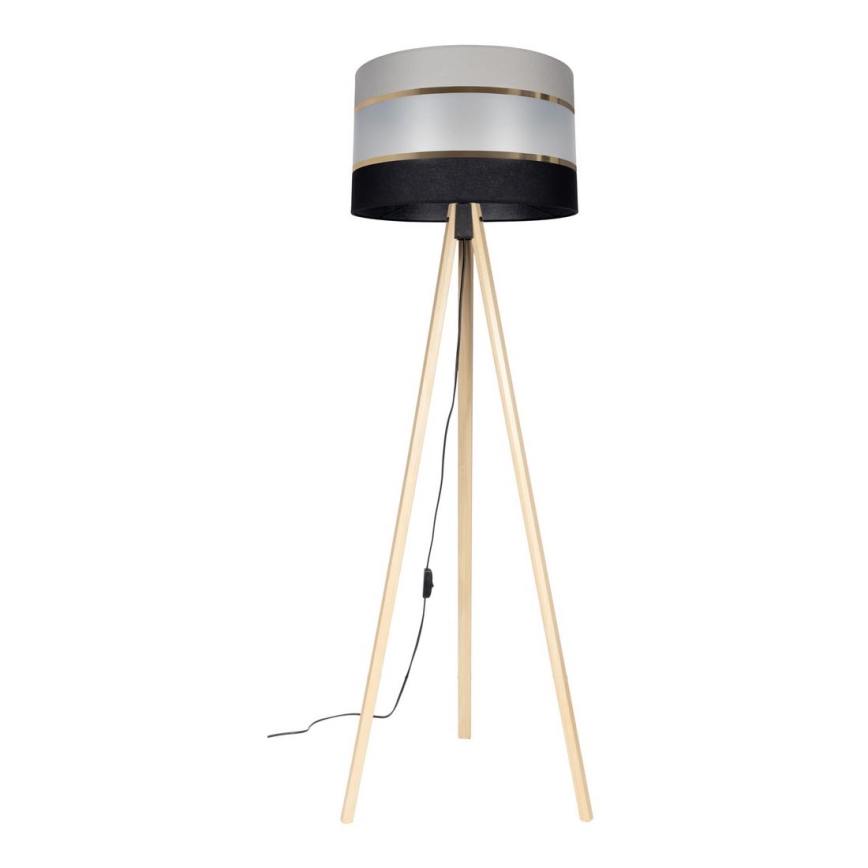 Lámpara de pie CORAL 1xE27/60W/230V beige/negro/gris/dorado