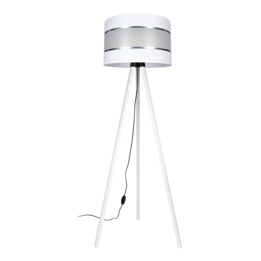 Lámpara de pie CORAL 1xE27/60W/230V blanco/cromo mate