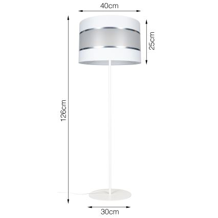 Lámpara de pie CORAL 1xE27/60W/230V blanco