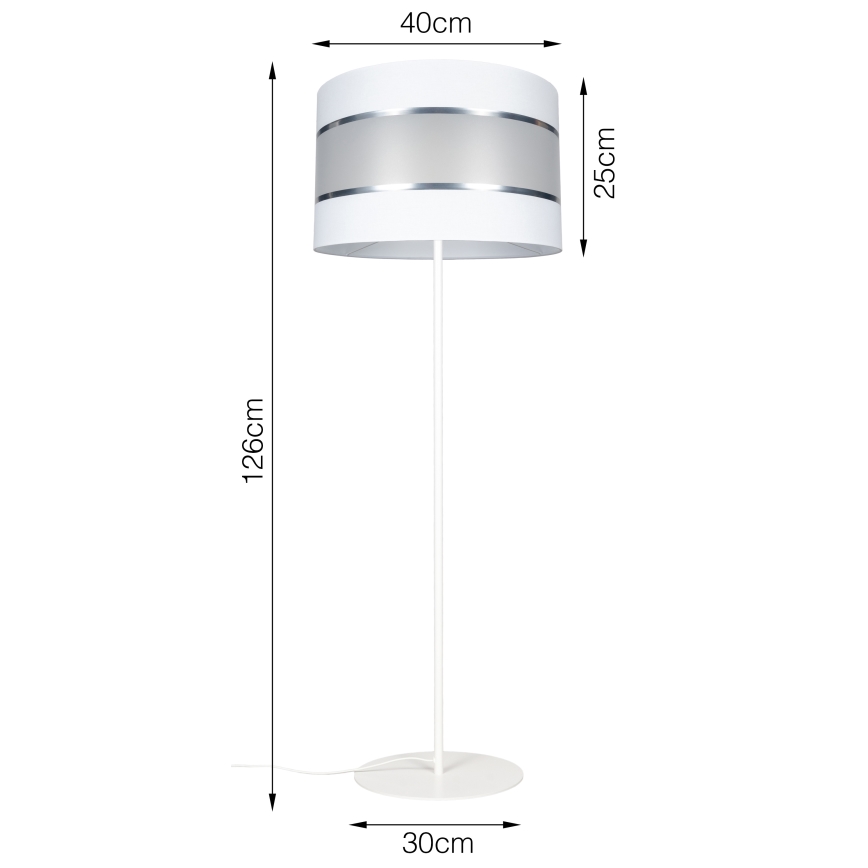 Lámpara de pie CORAL 1xE27/60W/230V blanco