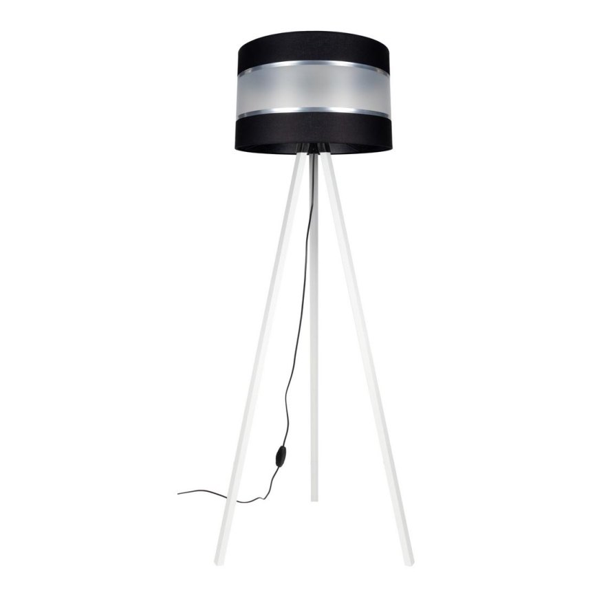 Lámpara de pie CORAL 1xE27/60W/230V blanco/negro/cromo mate