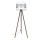Lámpara de pie CORAL 1xE27/60W/230V marrón/blanco/cromo mate