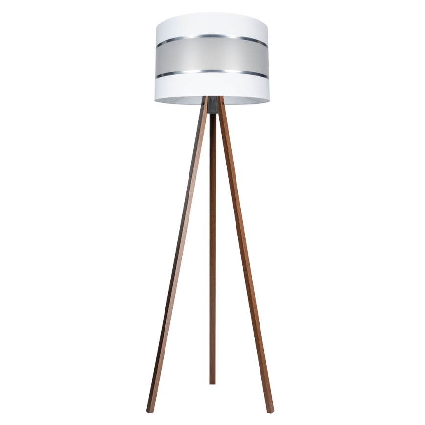 Lámpara de pie CORAL 1xE27/60W/230V marrón/blanco/cromo mate