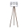 Lámpara de pie CORAL 1xE27/60W/230V marrón/blanco/cromo mate
