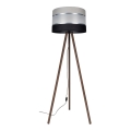 Lámpara de pie CORAL 1xE27/60W/230V marrón/negro/gris/cromo mate