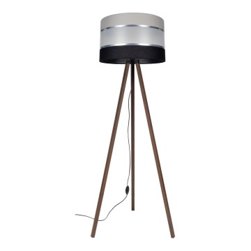 Lámpara de pie CORAL 1xE27/60W/230V marrón/negro/gris/cromo mate