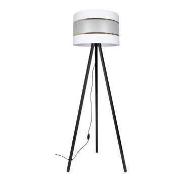 Lámpara de pie CORAL 1xE27/60W/230V wengué/blanco/dorado