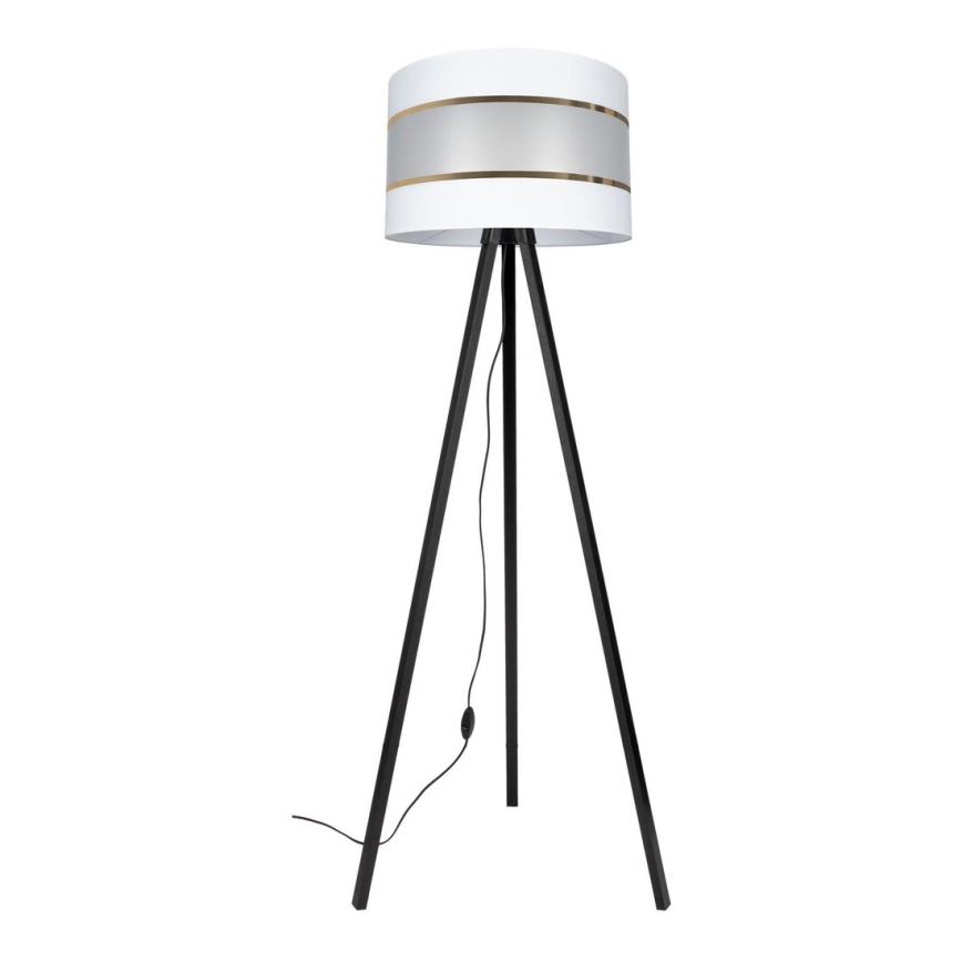 Lámpara de pie CORAL 1xE27/60W/230V wengué/blanco/dorado