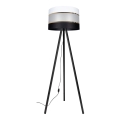Lámpara de pie CORAL 1xE27/60W/230V wengué/negro/blanco/dorado