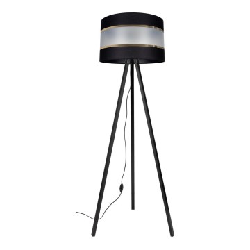Lámpara de pie CORAL 1xE27/60W/230V wengué/negro/dorado