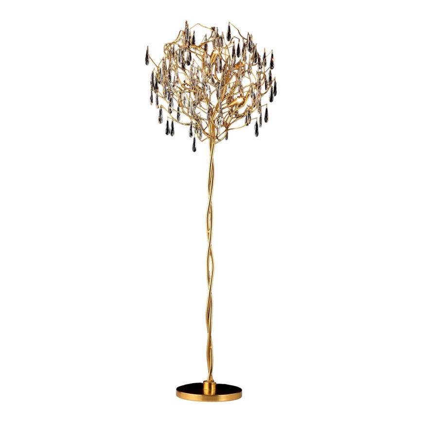 Lámpara de pie de cristal 5xG9/40W/230V dorado