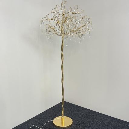 Lámpara de pie de cristal 5xG9/40W/230V dorado