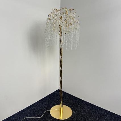 Lámpara de pie de cristal 5xG9/40W/230V dorado