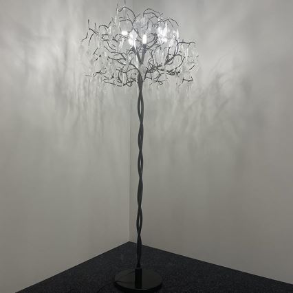 Lámpara de pie de cristal 5xG9/40W/230V negro