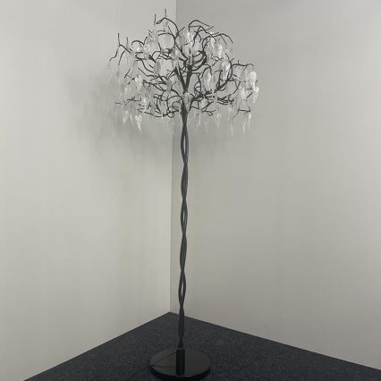 Lámpara de pie de cristal 5xG9/40W/230V negro