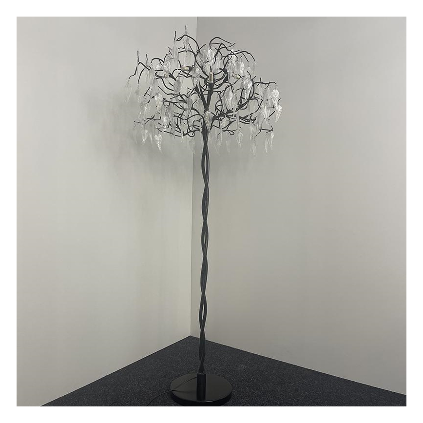 Lámpara de pie de cristal 5xG9/40W/230V negro