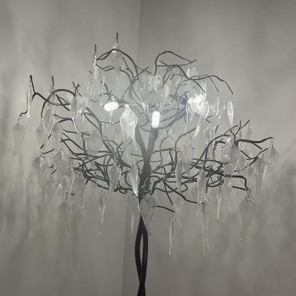 Lámpara de pie de cristal 5xG9/40W/230V negro