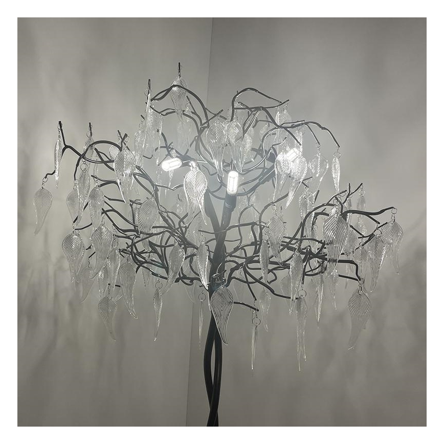 Lámpara de pie de cristal 5xG9/40W/230V negro