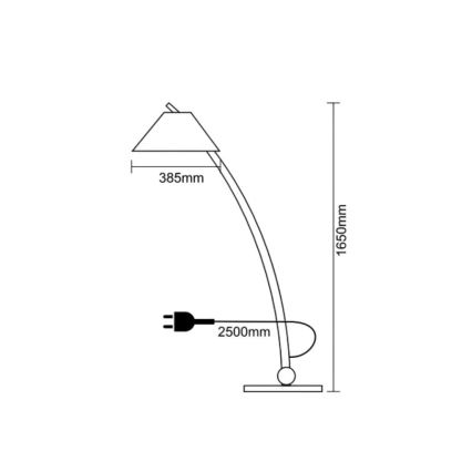 Lámpara de pie de madera 1xE27/60W/230V madera maciza/fresno