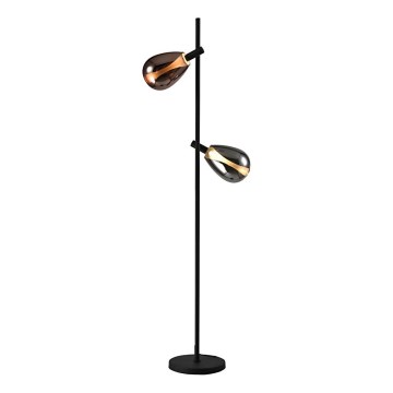 Lámpara de pie DENSO 2xG9/5W/230V negro cromado/cobre