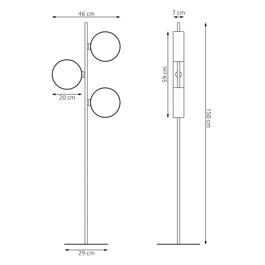 Lámpara de pie DRUMZ 3xE14/10W/230V marrón