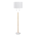 Lámpara de pie FOGO 2xE27/15W/230V blanca/beige