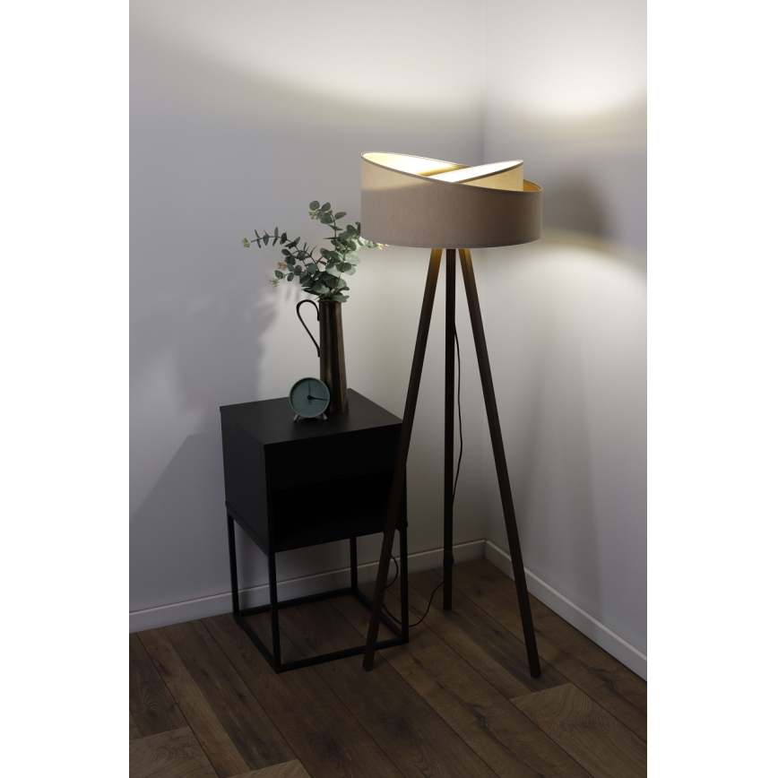 Lámpara de pie GALAXY 1xE27/60W/230V beige/wengué