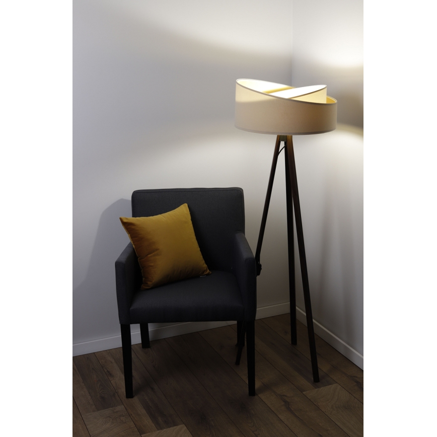 Lámpara de pie GALAXY 1xE27/60W/230V beige/wengué