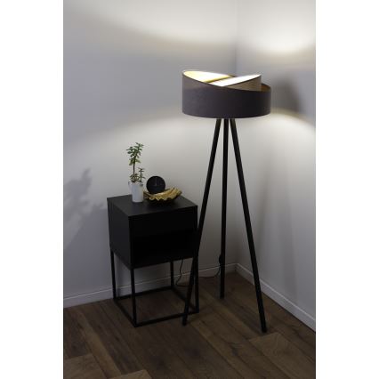 Lámpara de pie GALAXY 1xE27/60W/230V gris/crema/wengué