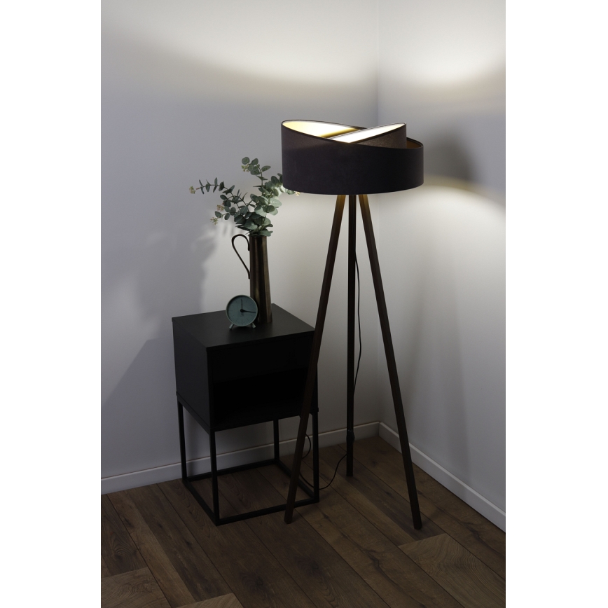 Lámpara de pie GALAXY 1xE27/60W/230V gris/wengué