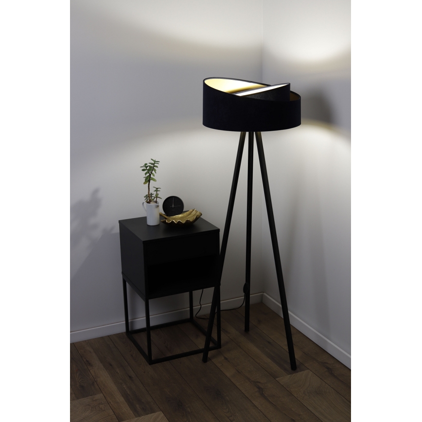 Lámpara de pie GALAXY 1xE27/60W/230V negro/marrón