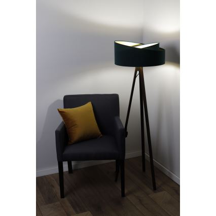 Lámpara de pie GALAXY 1xE27/60W/230V verde/wengué