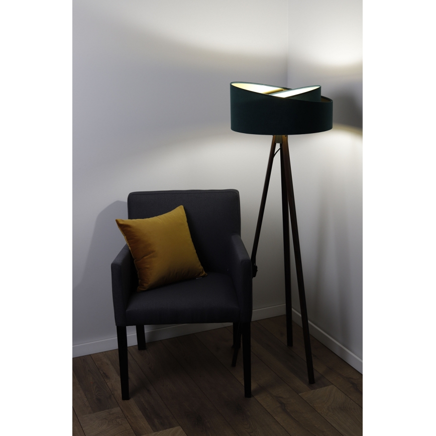 Lámpara de pie GALAXY 1xE27/60W/230V verde/wengué